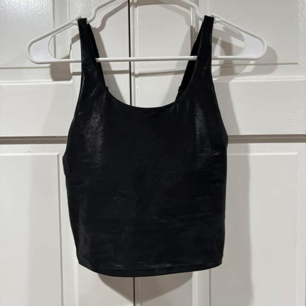 Target Black Sleeveless Fitted Crop Tank Top
